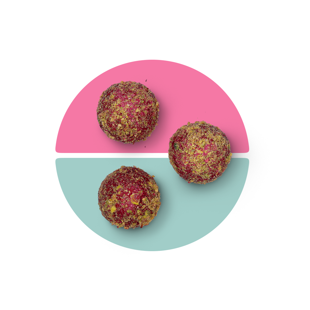 rose pistachio bliss balls